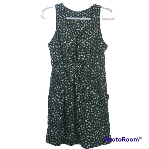 Ventti Dresses & Skirts - Ventti Black Sleeveless Dress Floral Print With Pockets Size L